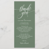 Probe Dinner Danke, dass Sie die Karte setzen (Vorderseite)