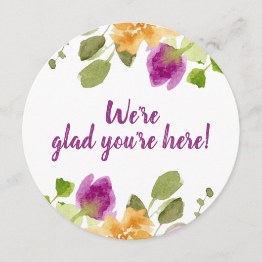 Probe Dinner Danke Ihre Karte Lila Blüten (Vorderseite)