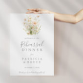 Probe-Dinner der klassischen Blush Wildblume Willk Poster