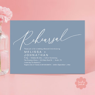 Probe Dinner, die Nacht vor der Hochzeitsfeier in Einladung