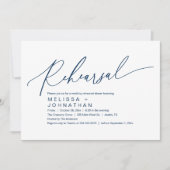 Probe Dinner, die Nacht vor der Hochzeitsfeier in Einladung (Vorderseite)