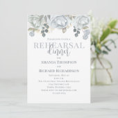 Probe Dinner Dusty Rose Floral QR Code Karte (Stehend Vorderseite)