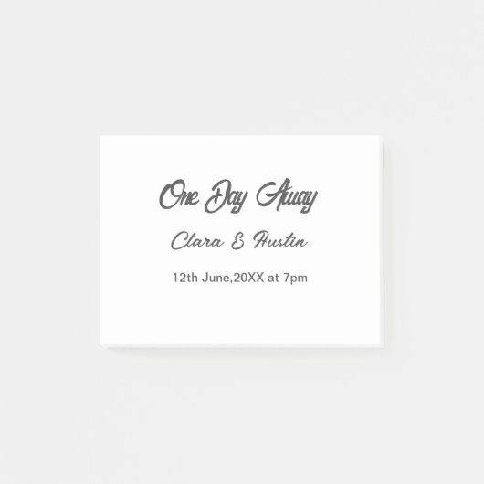 Probe Dinner Einen Tag vor dem Namen da Post-it Klebezettel (Vorderseite)