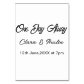 Probe Dinner Einen Tag vor dem Namen da Tischnummer (Rückseite)