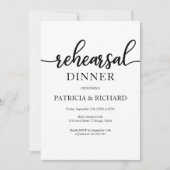 Probe Dinner Einfach Chic Calligraphie Einladung (Vorderseite)