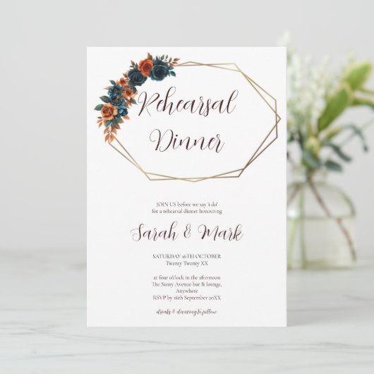 Probe Dinner Einladen Vorlage (Stehend Vorderseite)