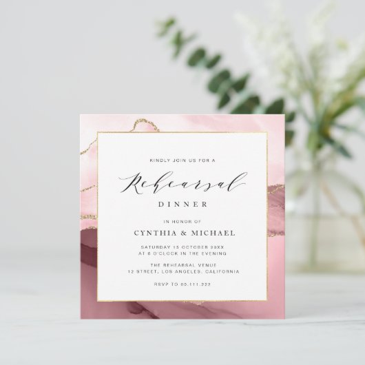 Probe-Dinner Einladung (Stehend Vorderseite)