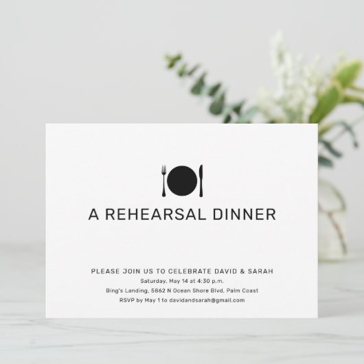 Probe-Dinner Einladung (Stehend Vorderseite)