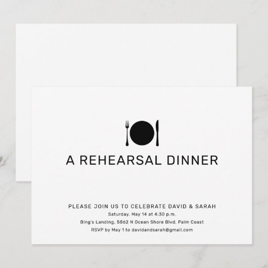 Probe-Dinner Einladung (Vorne/Hinten)