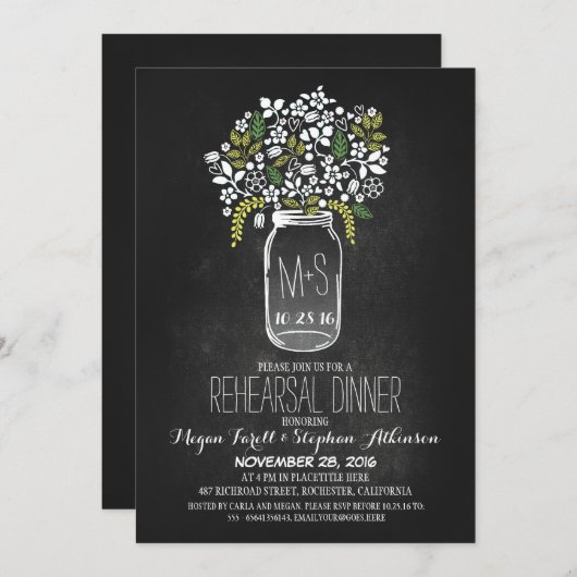 Probe-Dinner Einladung (Vorne/Hinten)