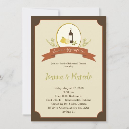 Probe Dinner Einladung (Vorderseite)