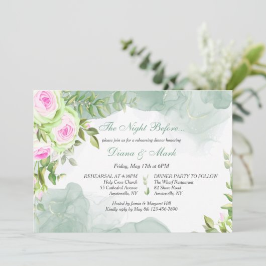 Probe Dinner Einladung (Stehend Vorderseite)