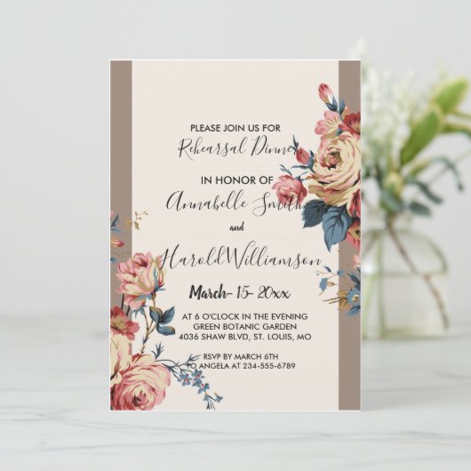 Probe Dinner Einladung (Stehend Vorderseite)