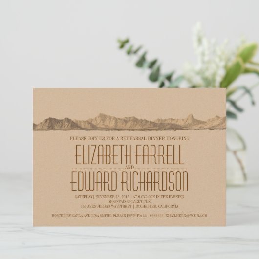 Probe-Dinner Einladung (Stehend Vorderseite)