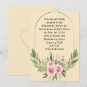 Probe Dinner Einladung einfach (Vorne/Hinten)