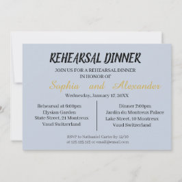 Probe Dinner Einladung in Cycling und Schwarz