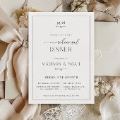 Probe Dinner Einladung Monogramm, klassische Hochz