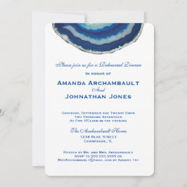 Probe Dinner Einladung | Navy Blue Agate