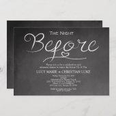 Probe Dinner Einladung, Probe, Chalkboard Einladung (Vorne/Hinten)