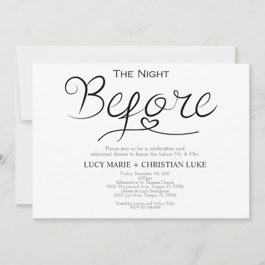 Probe Dinner Einladung, Probe, Script Einladung (Vorderseite)