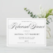 Probe Dinner Einladung Schwarz auf benutzerdefinie (Stehend Vorderseite)