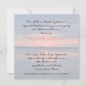 Probe Dinner Einladung - Sonnenuntergang im Herzen (Rückseite)