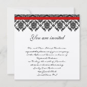 Probe Dinner Einladung - Vintager Schwarzdamast (Vorderseite)