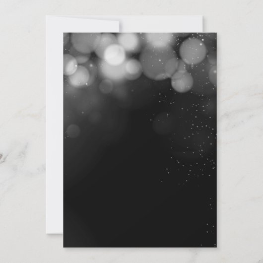 Probe Dinner Einladungskarte Silberner Glitzer Einladung (Rückseite)