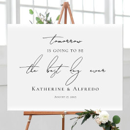 Probe Dinner Elegante Kalligraphie Empfang Poster