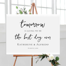 Probe Dinner Elegante Kalligraphie Empfang Poster