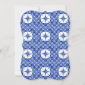 Probe Dinner Farm Navy Indigo Kraft Rustikal Einladung (Rückseite)