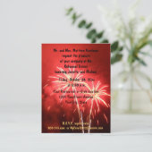 Probe Dinner Feuerwerk Einladung (Stehend Vorderseite)