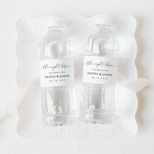 Probe Dinner Flasche Etikett The Night Before