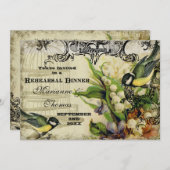 Probe Dinner - Gelber Vogelkäfig Einladung (Vorne/Hinten)