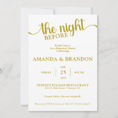 Probe Dinner Gold Text Einladung (Vorderseite)