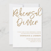 Probe Dinner Goldene Kalligrafie Einladung (Vorderseite)