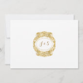 Probe Dinner Gravur Acanthus Glitzer Einladung (Rückseite)