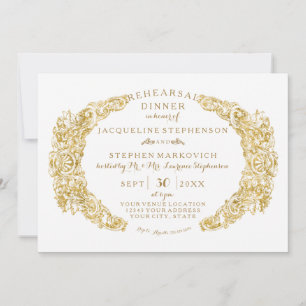 Probe Dinner Gravur Acanthus Glitzer Einladung