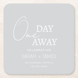 Probe Dinner Gray Wedding Party Rechteckiger Pappuntersetzer