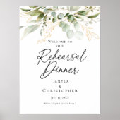 Probe Dinner Grün Eleganter Empfang Poster (Vorne)