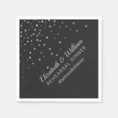 Probe Dinner Hashtag Hochzeitspapier Napkins Serviette (Vorderseite)