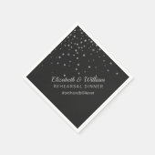 Probe Dinner Hashtag Hochzeitspapier Napkins Serviette (Ecke)