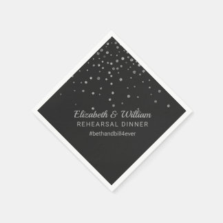 Probe Dinner Hashtag Hochzeitspapier Napkins Serviette