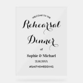 Probe Dinner Herzlich willkommen Acrylschild (Vorderseite)