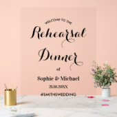 Probe Dinner Herzlich willkommen Acrylschild (Hochzeit)