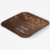 Probe-Dinner Hochzeit mit rustikalem Streichellich Pappteller (Gewinkelt)