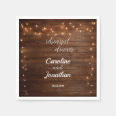 Probe-Dinner Hochzeit mit rustikalem Streichellich Serviette (Vorderseite)