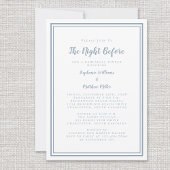 Probe Dinner Hochzeit Night Before | Dusty Blue Einladung