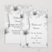 Probe Dinner Hochzeit Silberrossom Einladung (Vorne/Hinten)