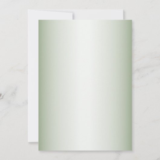 Probe Dinner Hochzeitsfeier Grüne Blumengestein Einladung (Rückseite)